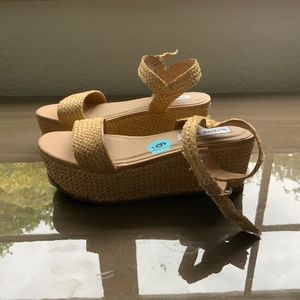 Steve Madden women haywire natural platform wedge sandals
